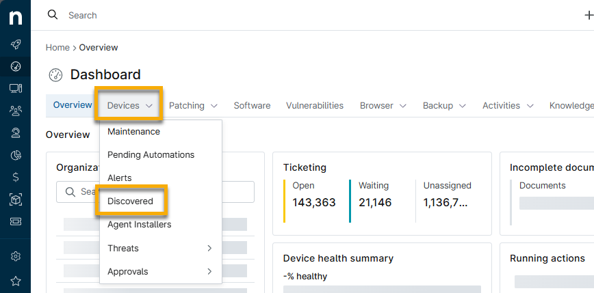 access discovered devices from the system dashboard.png